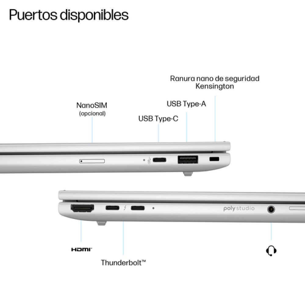 EliteBook 8 G1i Intel Core Ultra 5 225H Portátil 35,6 cm (14") WUXGA 16 GB DDR5-SDRAM 512 GB SSD Wi-Fi 7 (802.11be) Windows 11 P
