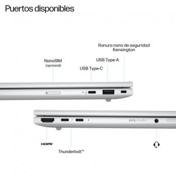 EliteBook 8 G1i Intel Core Ultra 5 225H Portátil 35,6 cm (14") WUXGA 16 GB DDR5-SDRAM 512 GB SSD Wi-Fi 7 (802.11be) Windows 11 P