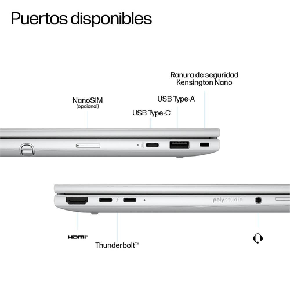 EliteBook 8 Flip G1i 13 inch Notebook AI PC Wolf Pro Security Edition Intel Core Ultra 7 255U Híbrido (2-en-1) 33,8 cm (13.3") P