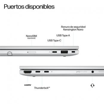 EliteBook 8 Flip G1i 13 inch Notebook AI PC Wolf Pro Security Edition Intel Core Ultra 7 255U Híbrido (2-en-1) 33,8 cm (13.3") P