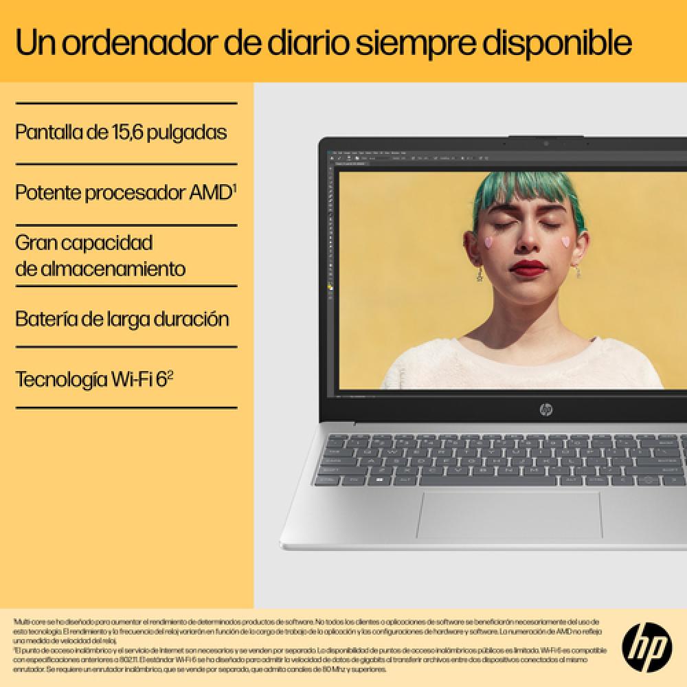 15-fc0111ns AMD Ryzen 7 7730U Portátil 39,6 cm (15.6") Full HD 8 GB DDR4-SDRAM 512 GB SSD Wi-Fi 6 (802.11ax) FreeDOS Plata