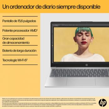 15-fc0111ns AMD Ryzen 7 7730U Portátil 39,6 cm (15.6") Full HD 8 GB DDR4-SDRAM 512 GB SSD Wi-Fi 6 (802.11ax) FreeDOS Plata