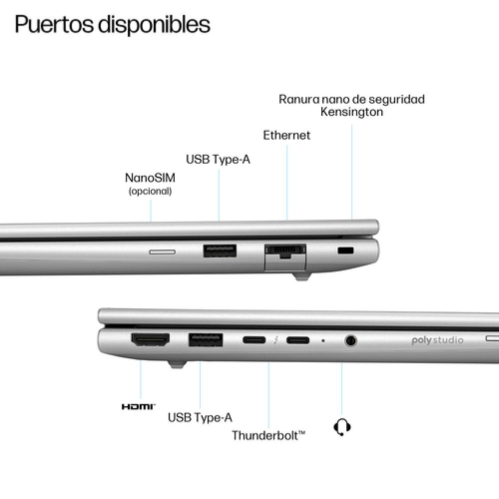 EliteBook 6 G1a 14 inch Notebook AI PC Wolf Pro Security Edition AMD Ryzen AI 7 250 Portátil 35,6 cm (14") WUXGA 16 GB DDR5-SDRA