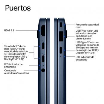 EliteBook X Flip G2i 14 inch Notebook Next Gen AI PC Wolf Pro Security Edition Copilot+ PC Intel Core Ultra X7 358H Híbrido (2-e