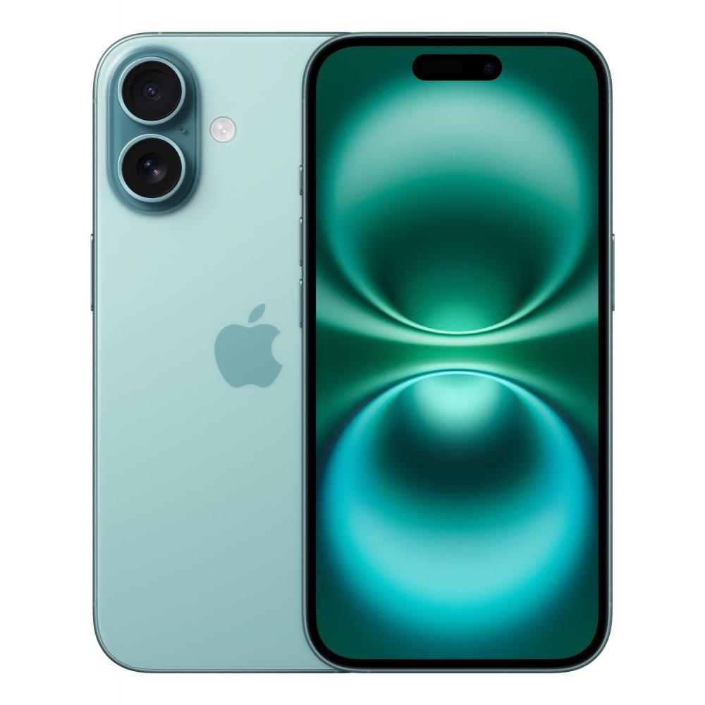 iPhone 16 15,5 cm (6.1") SIM doble iOS 18 5G USB Tipo C 128 GB Verde azulado