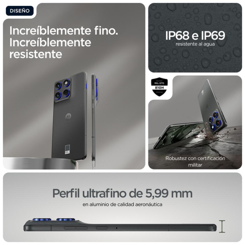 edge 70 17 cm (6.7") SIM doble Android 16.0 5G USB Tipo C 12 GB 512 GB 4800 mAh Gris