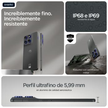 edge 70 17 cm (6.7") SIM doble Android 16.0 5G USB Tipo C 12 GB 512 GB 4800 mAh Gris