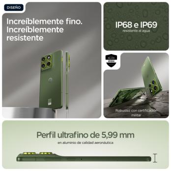 edge 70 17 cm (6.7") SIM doble Android 16.0 5G USB Tipo C 12 GB 512 GB 4800 mAh Verde