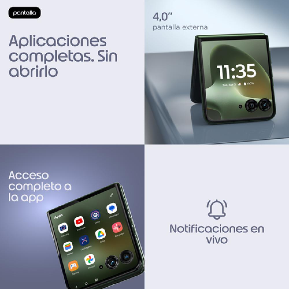 razr 70 plus 17,5 cm (6.9") SIM doble Android 16.0 5G USB Tipo C 12 GB 512 GB 4500 mAh Verde oscuro