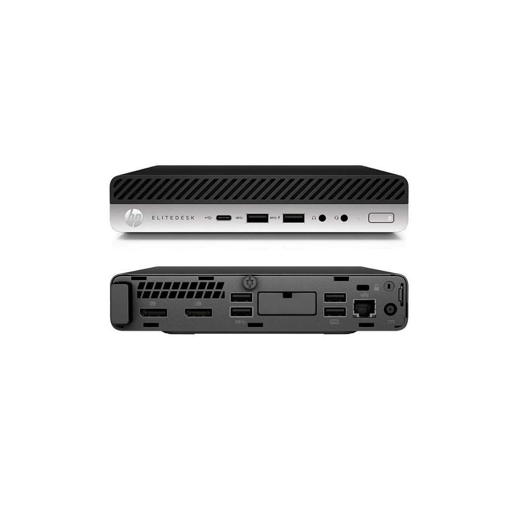 Ordenador Reacondicionado MINI HP EliteDesk 800 G5 / i5-9TH / 8Gb / 256Gb SSD NVME / Win 11 Pro / Sin cable trebol / Sin VGA / G