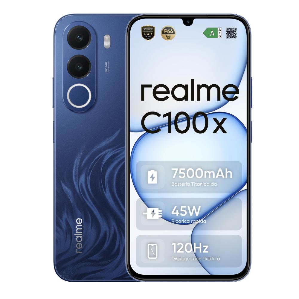 C100x 17,3 cm (6.8") Android 16.0 4G USB Tipo C 4 GB 256 GB 7500 mAh Azul