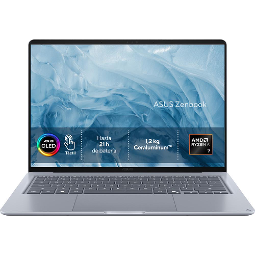 Zenbook 14 OLED UX3480KA-U2218W Copilot+ PC Copilot+ PC - Ordenador Portátil " WUXGA (AMD Ryzen AI 7 345, 16GB RAM, 512GB SSD, R
