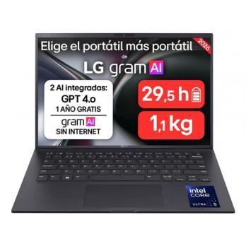 Gram 14ZB90S-G.AX55BN ordenador portatil Intel Core Ultra 5 115U Portátil 35,6 cm (14") WUXGA 16 GB LPDDR5x-SDRAM 512 GB SSD Wi-