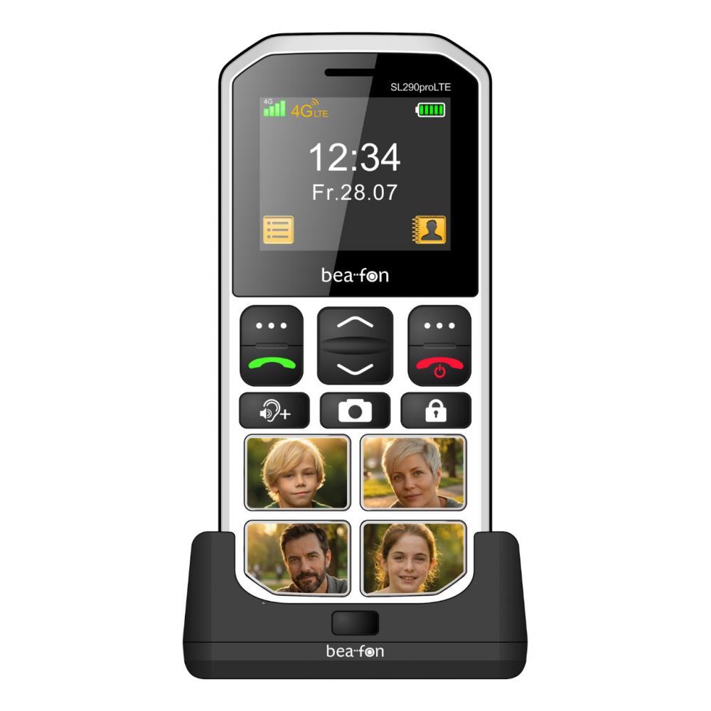 SL290pro LTE (4G) 5,08 cm (2") Negro, Blanco Teléfono para personas mayores