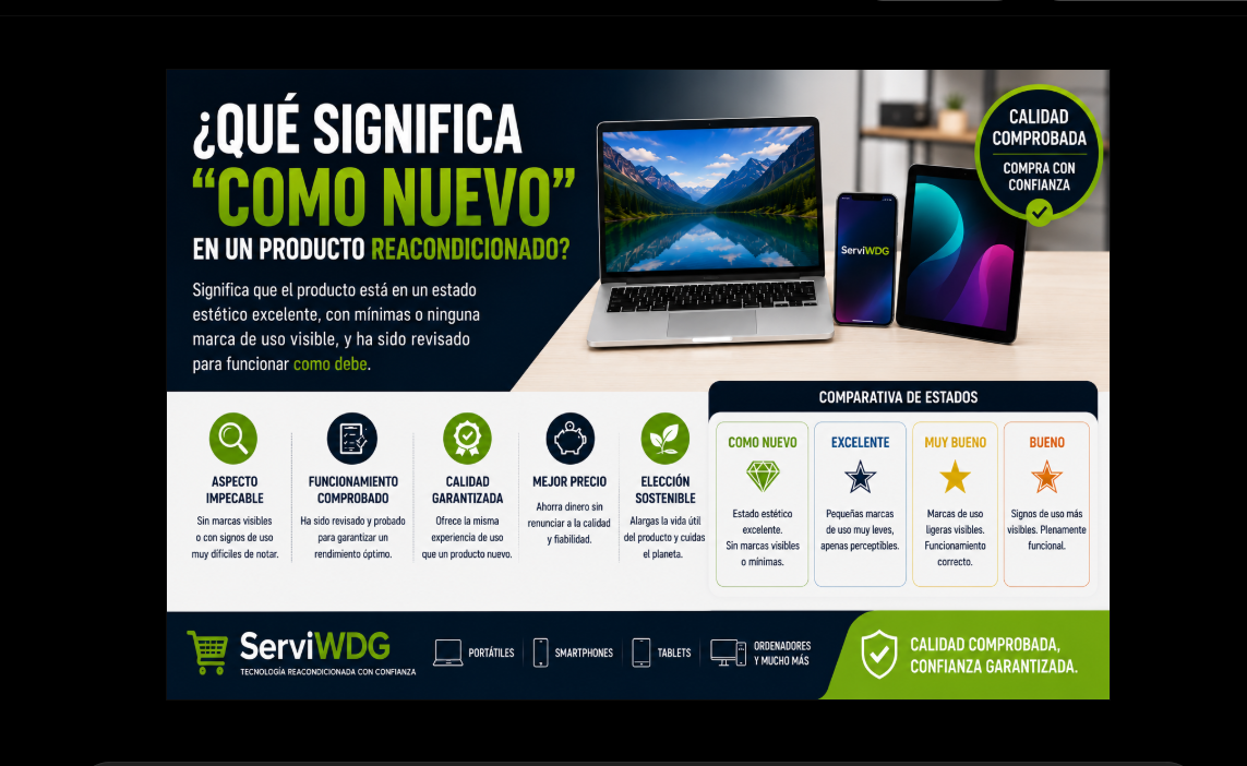 ¿Qué significa "como nuevo" en un producto reacondicionado? Guía completa para comprar con confianza