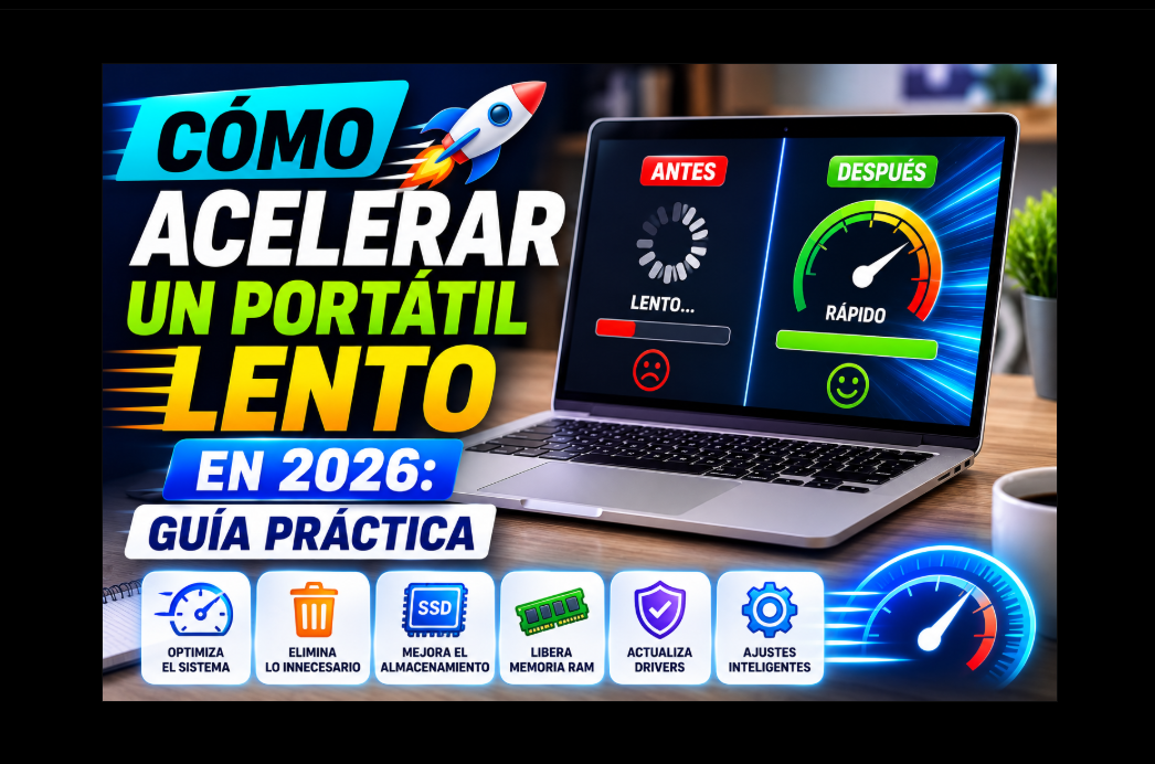 Cómo acelerar un portátil lento en 2026: guía práctica