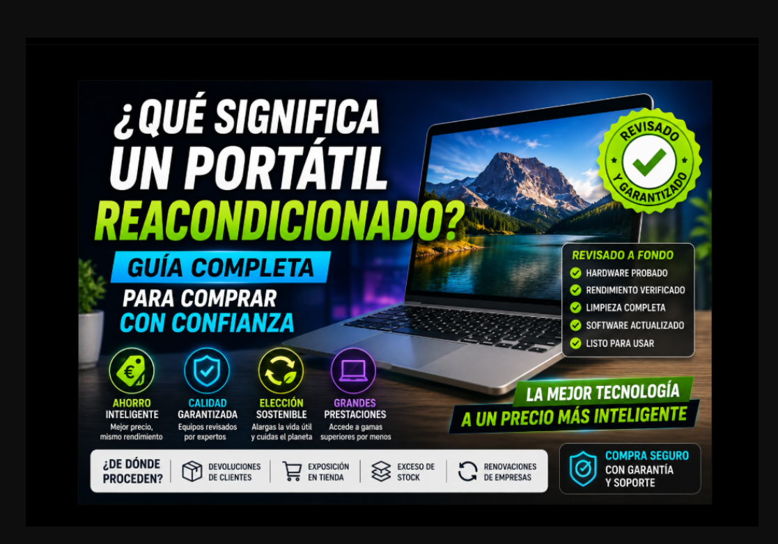 ¿Qué significa un portátil reacondicionado? Guía completa para comprar con confianza