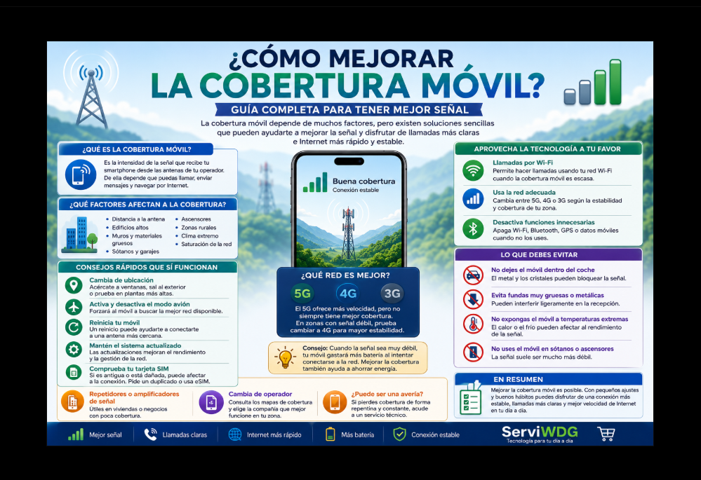 ¿Cómo mejorar la cobertura móvil? Guía completa para tener mejor señal en cualquier lugar