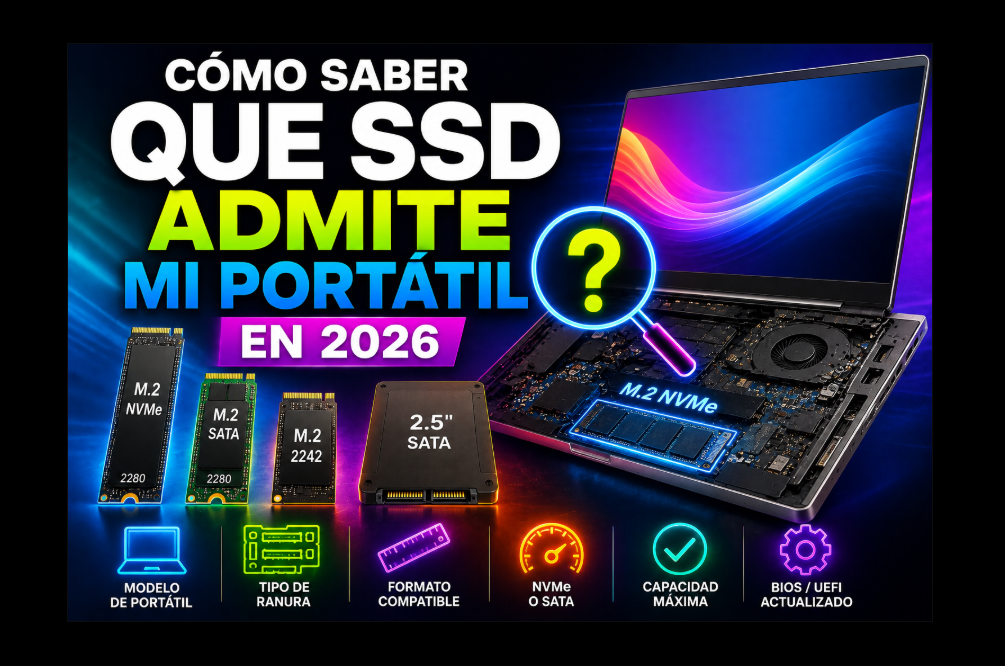 Cómo saber qué SSD admite mi portátil en 2026