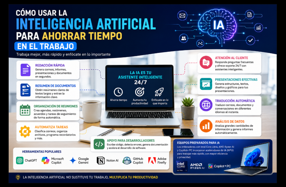 Cómo usar la Inteligencia Artificial para ahorrar tiempo en el trabajo