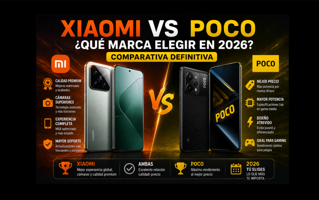 Xiaomi vs POCO: ¿Qué marca elegir en 2026? Comparativa definitiva