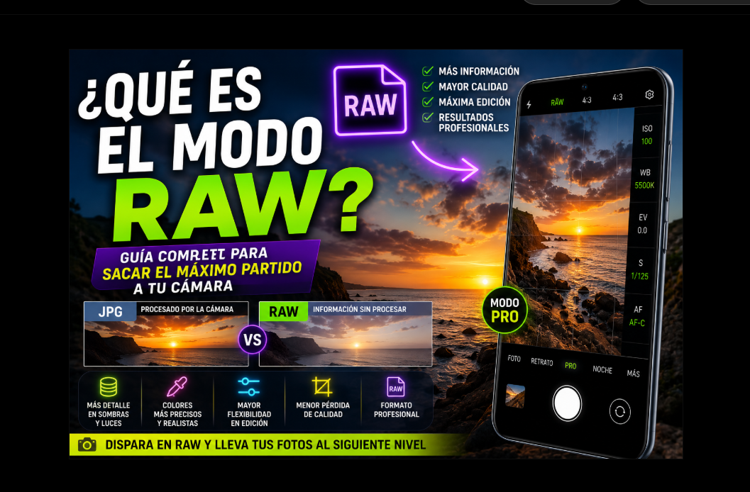 ¿Qué es el modo RAW? Guía completa para sacar el máximo partido a la cámara de tu móvil