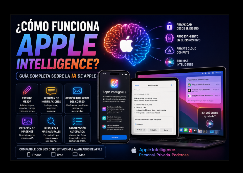 ¿Cómo funciona Apple Intelligence? Guía completa sobre la Inteligencia Artificial de Apple
