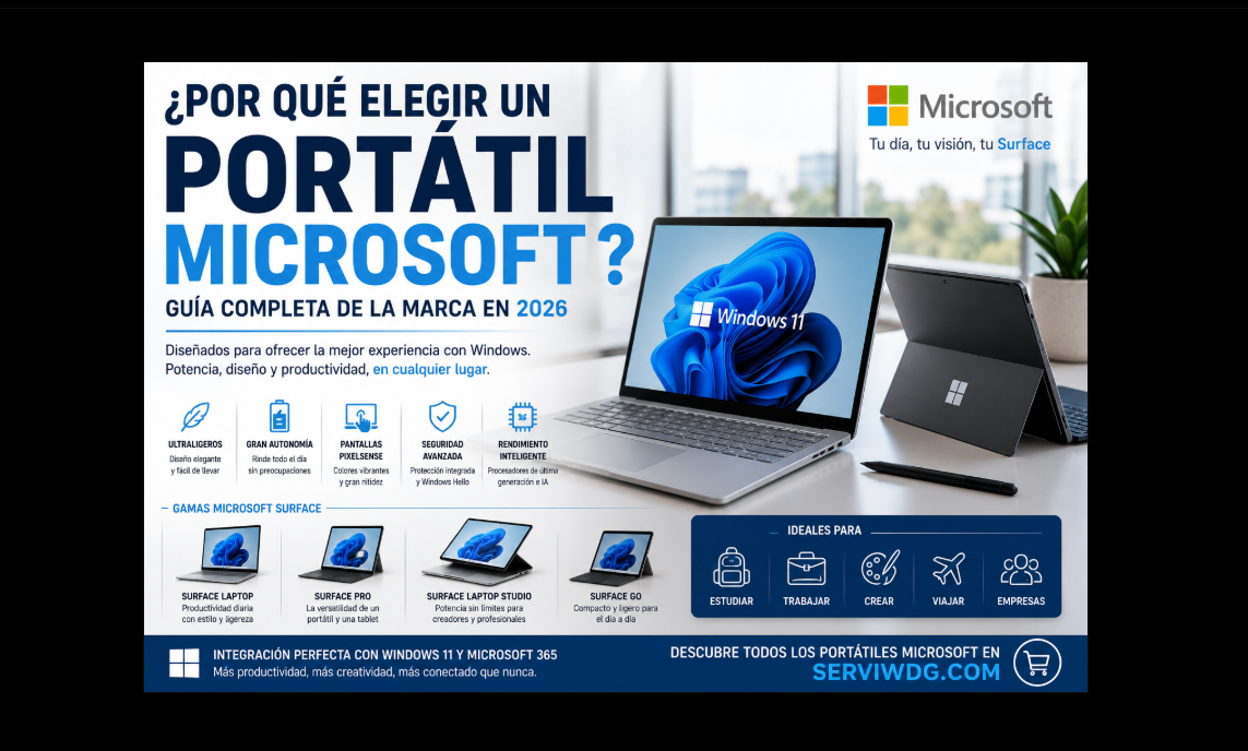 ¿Por qué elegir un portátil Microsoft? Guía completa de la marca en 2026