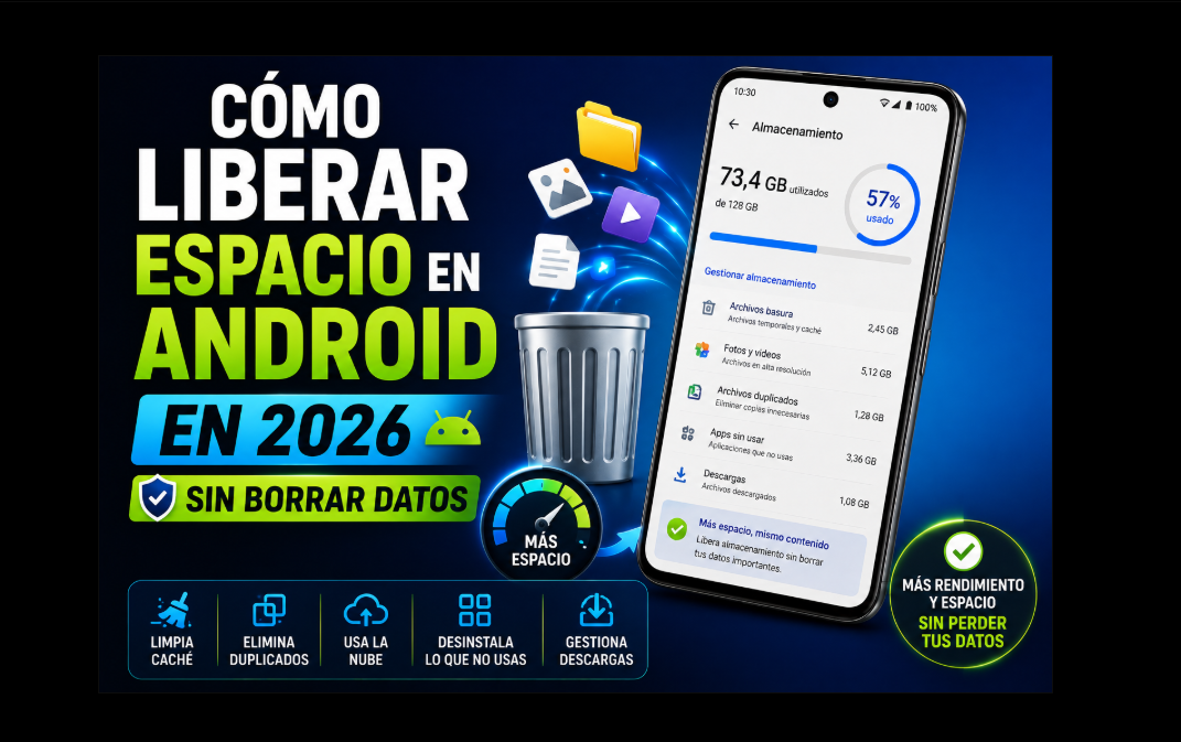 Cómo liberar espacio en Android en 2026 sin borrar archivos importantes