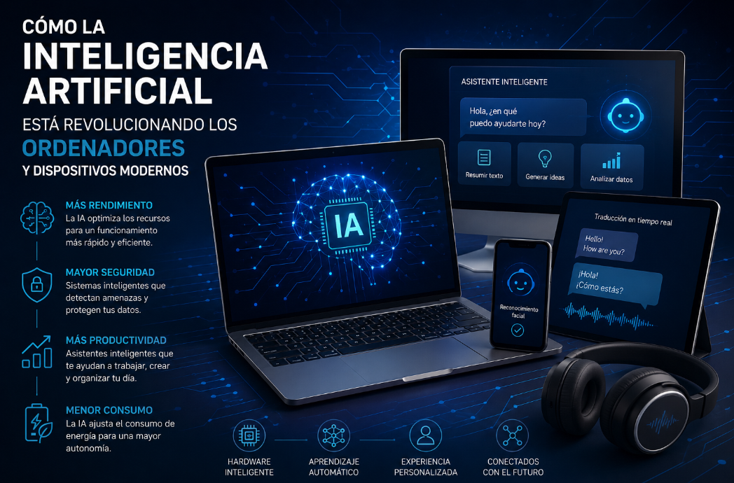 Cómo la inteligencia artificial está revolucionando los ordenadores y dispositivos modernos