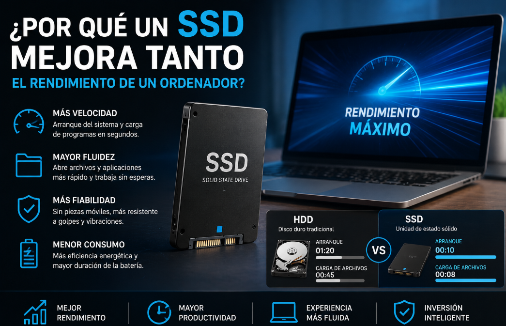 ¿Por qué un SSD mejora tanto el rendimiento de un ordenador?