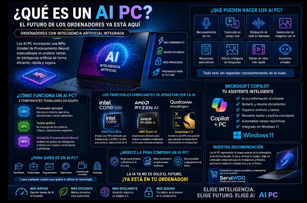 ¿Qué es un PC con inteligencia artificial (AI PC) y por qué será el estándar de los próximos años?