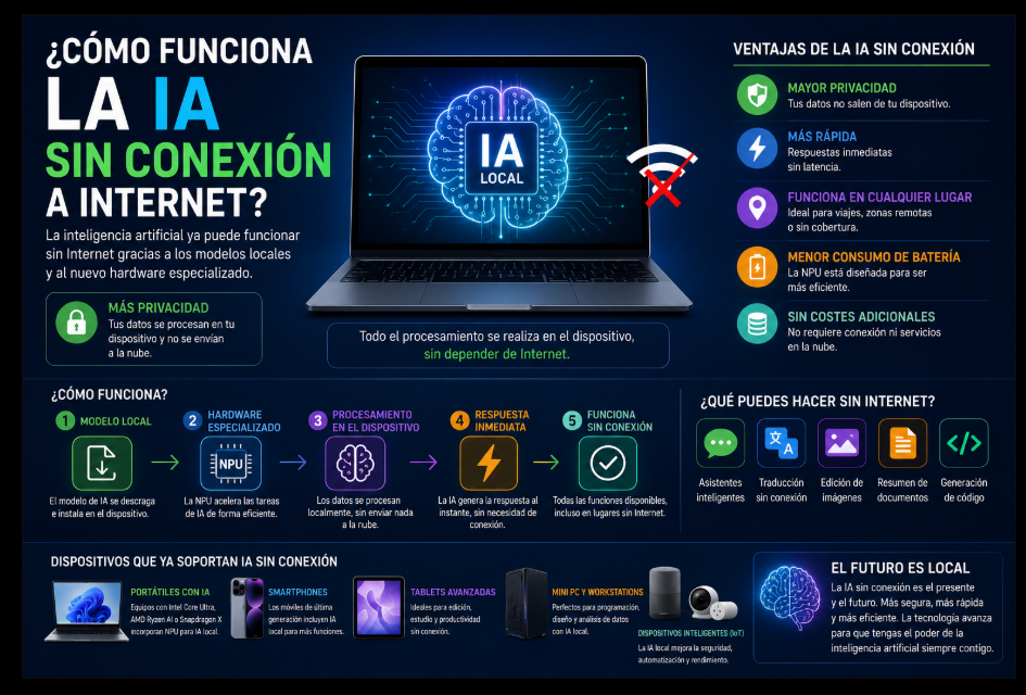 ¿Cómo funciona la IA sin conexión a Internet? Descubre la inteligencia artificial local