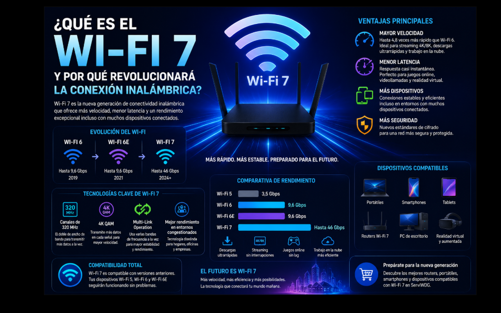 ¿Qué es el Wi-Fi 7 y por qué revolucionará la conexión inalámbrica?