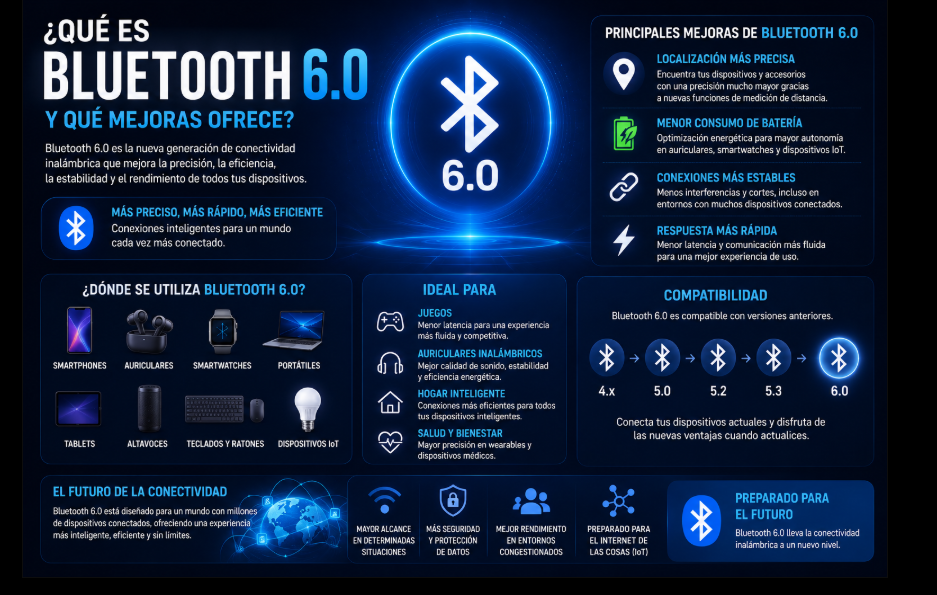 ¿Qué es Bluetooth 6.0 y qué mejoras ofrece? Todo lo que debes saber