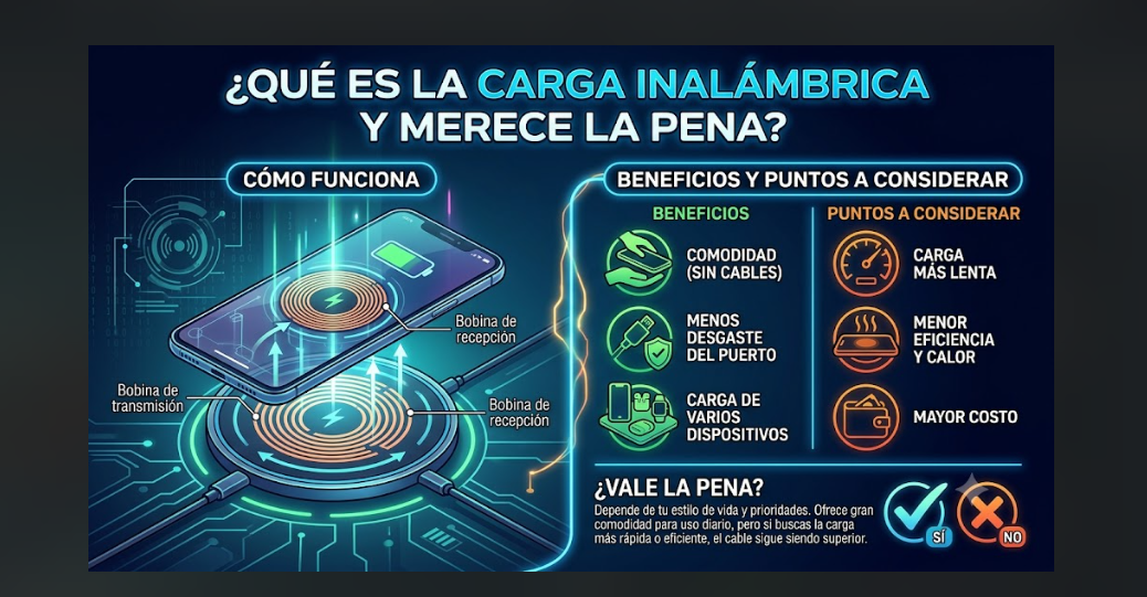 ¿Qué es la carga inalámbrica y merece la pena? Guía completa