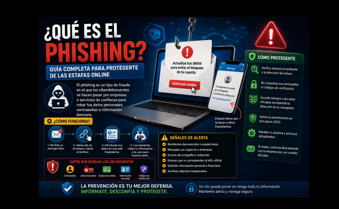 ¿Qué es el phishing? Aprende a protegerte de una de las estafas más comunes de Internet