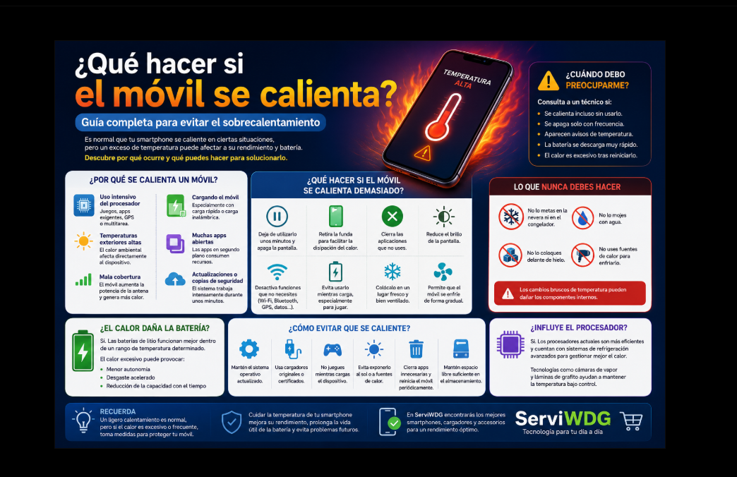 ¿Qué hacer si el móvil se calienta? Causas, soluciones y cómo evitar el sobrecalentamiento