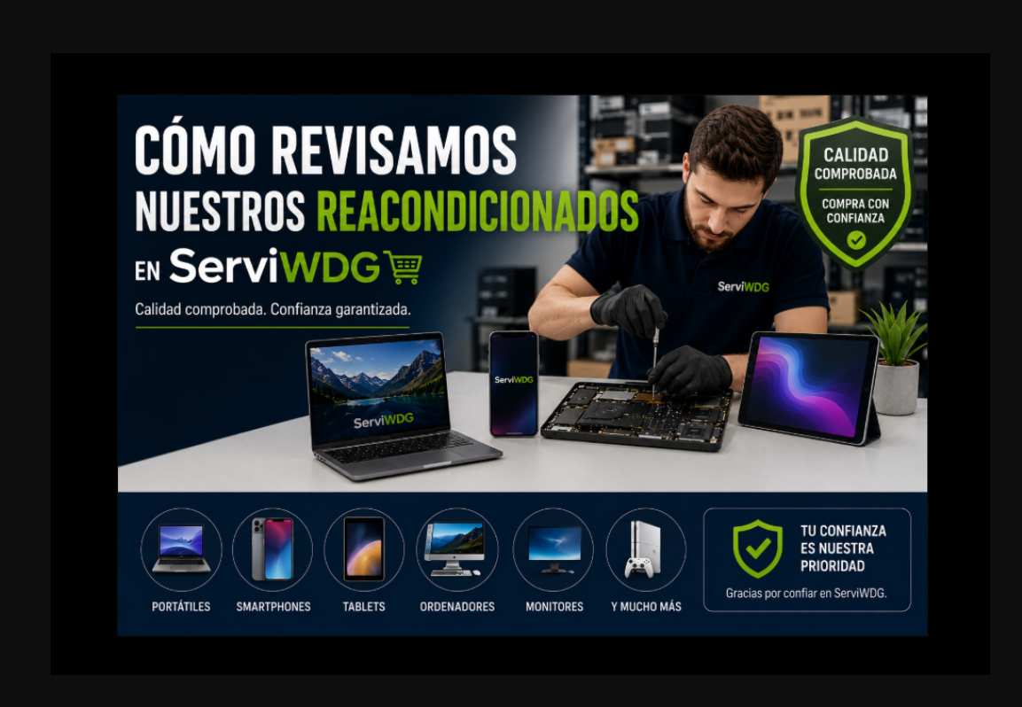 Cómo revisamos nuestros reacondicionados en ServiWDG: nuestro compromiso con la calidad