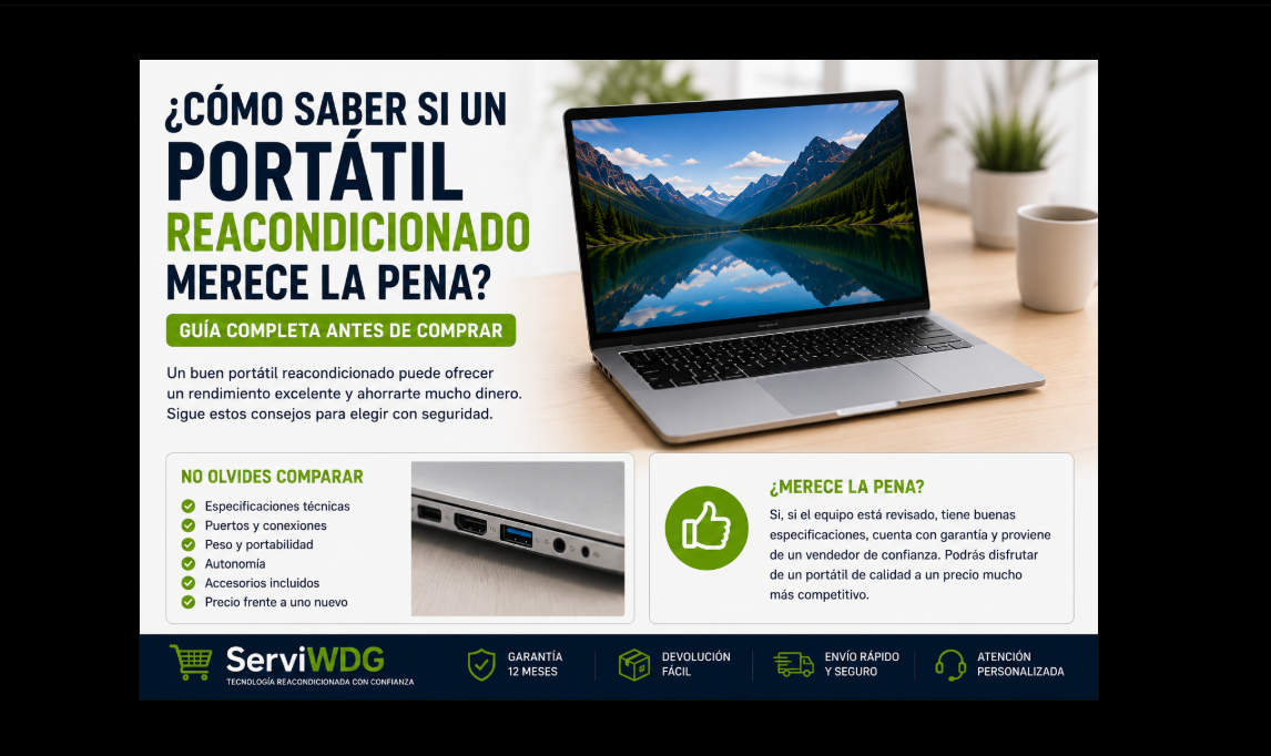 ¿Cómo saber si un portátil reacondicionado merece la pena? Guía completa antes de comprar
