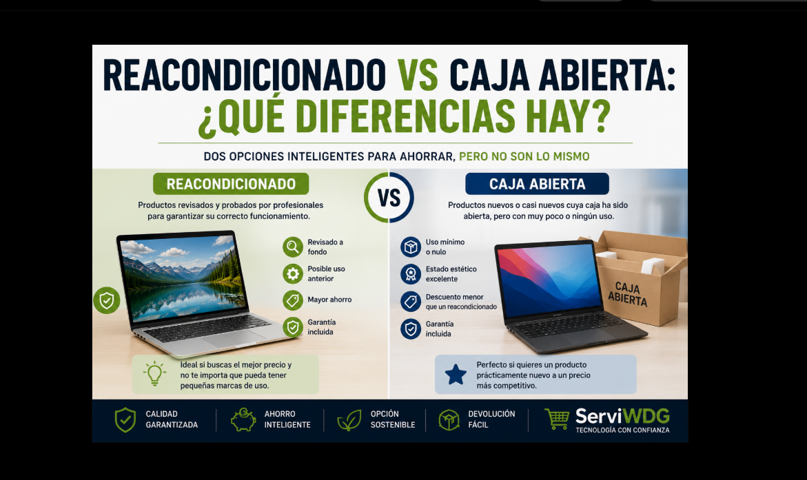 ¿Qué diferencia hay entre reacondicionado y caja abierta? Guía para elegir correctamente
