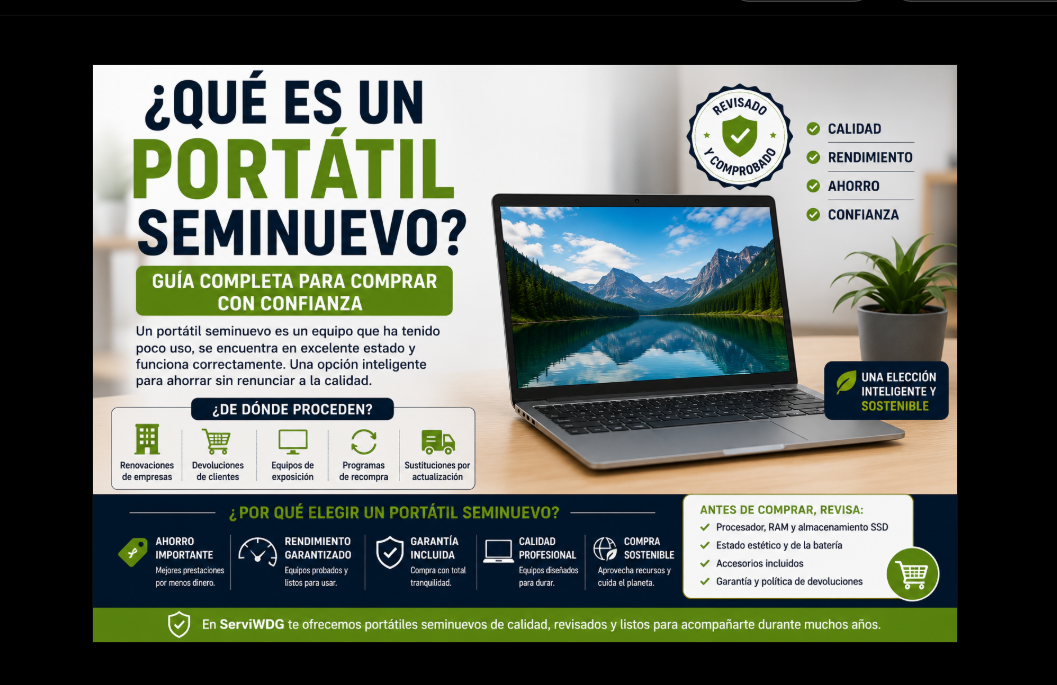 ¿Qué es un portátil seminuevo? Todo lo que debes saber antes de comprar