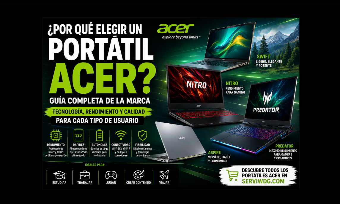 ¿Por qué elegir un portátil Acer? Guía completa para conocer la marca en 2026