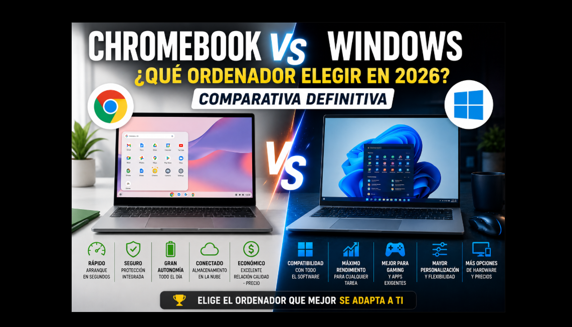 Chromebook vs Windows: ¿Qué ordenador elegir en 2026?