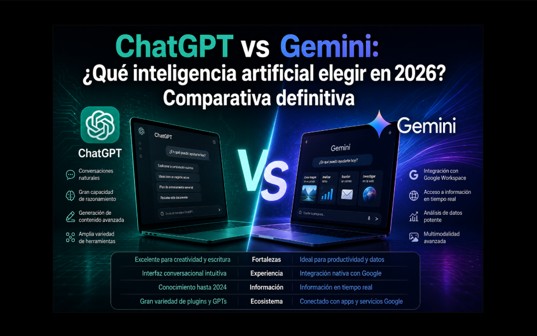 ChatGPT vs Gemini: ¿Qué inteligencia artificial elegir en 2026? Comparativa definitiva