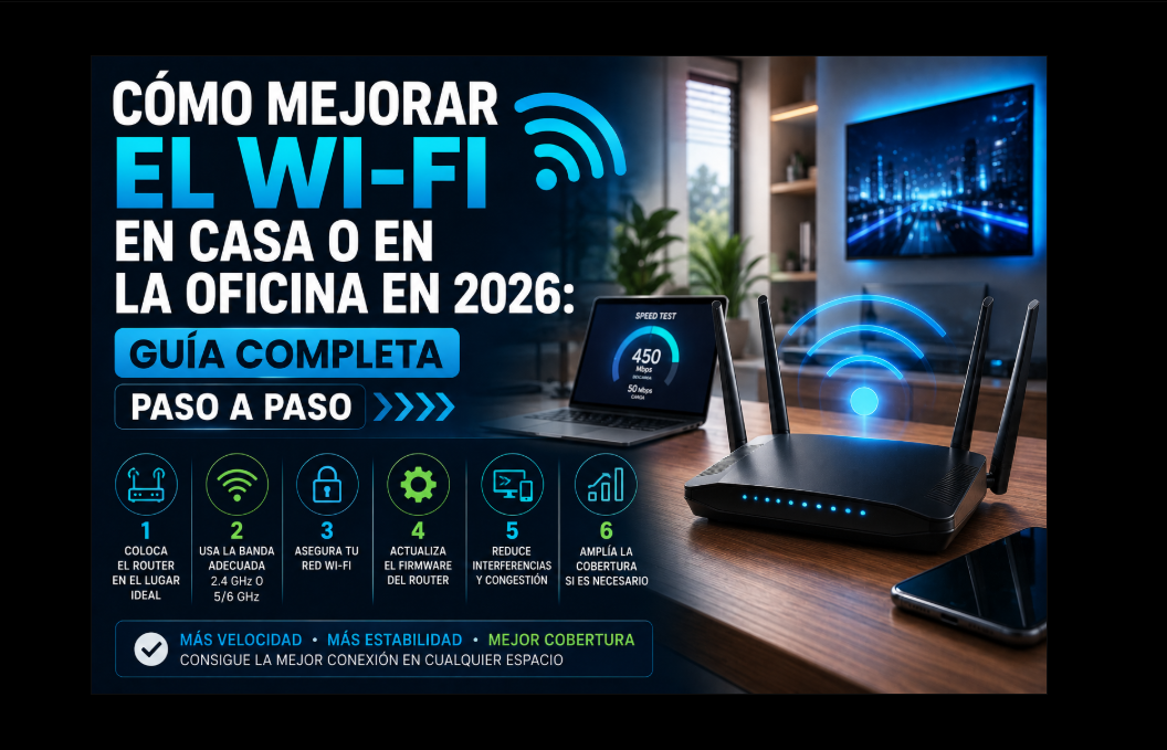 Cómo mejorar el Wi-Fi en casa o en la oficina en 2026: guía completa paso a paso
