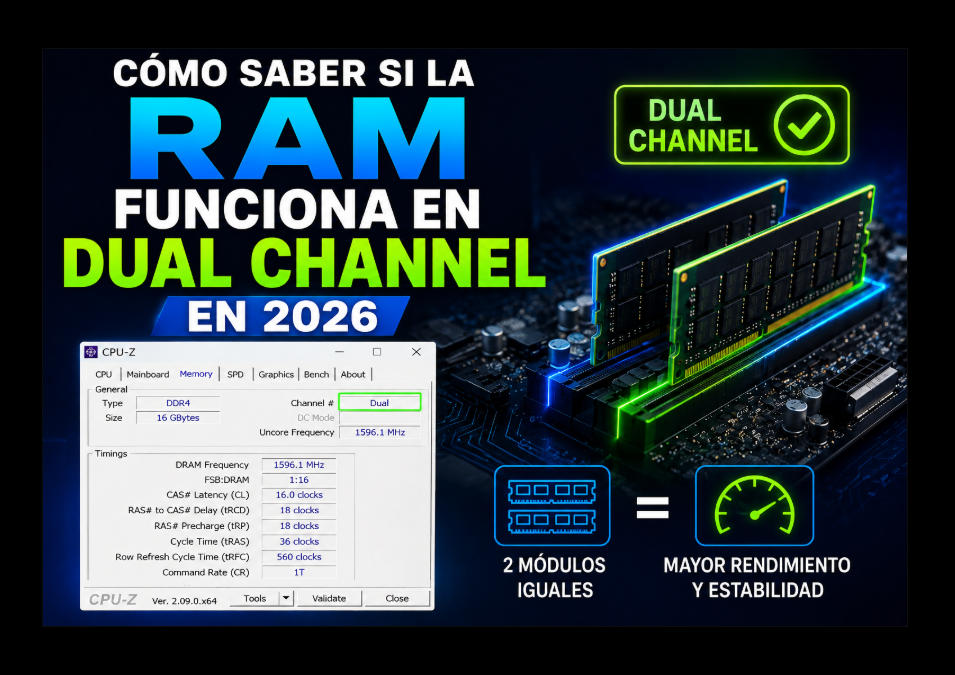 Cómo saber si la RAM funciona en Dual Channel en 2026