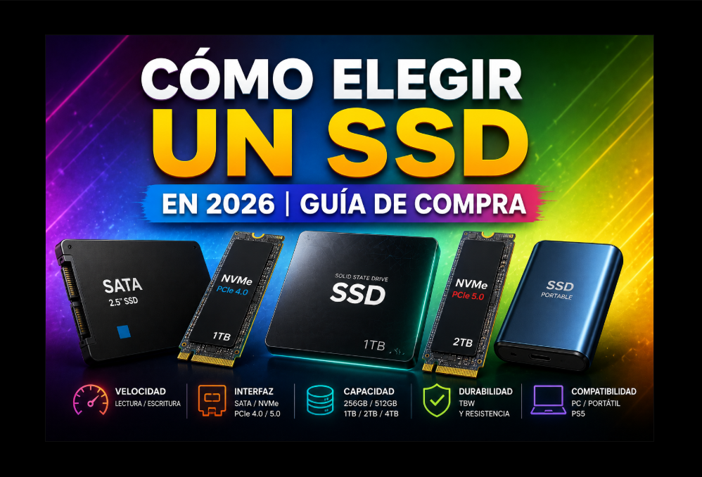 Cómo elegir un SSD en 2026: guía para comprar el adecuado