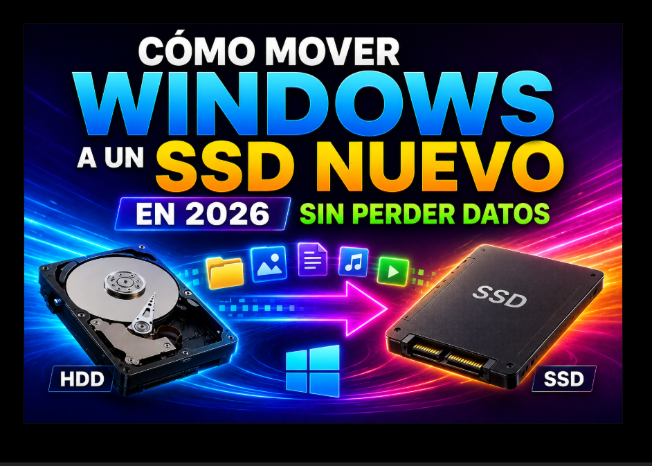 Cómo mover Windows a un SSD nuevo en 2026 sin perder tus archivos
