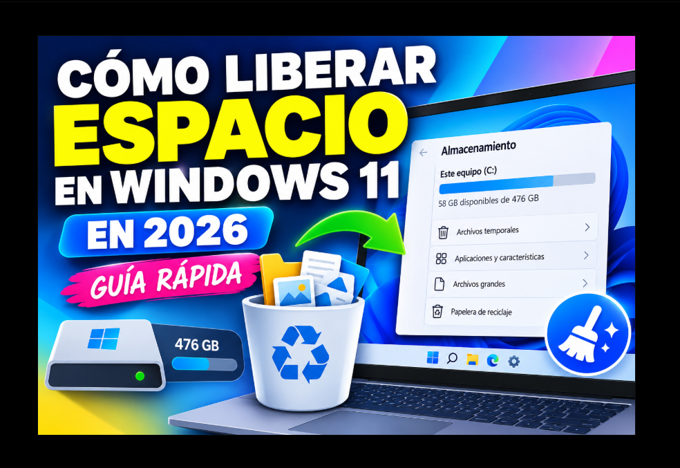 Cómo liberar espacio en Windows 11 en 2026 sin borrar archivos importantes